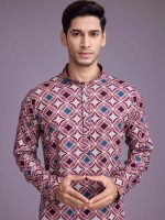 Dusty Pink Rayon Readymade Kurta